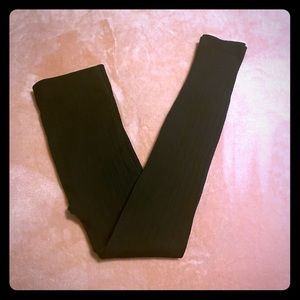 Black Ribbed Leggings